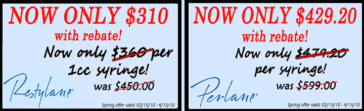 Restylane and Perlane Spring Price Special 