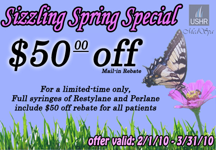Spring Rebate-- Restyalne and Perlane Pricing